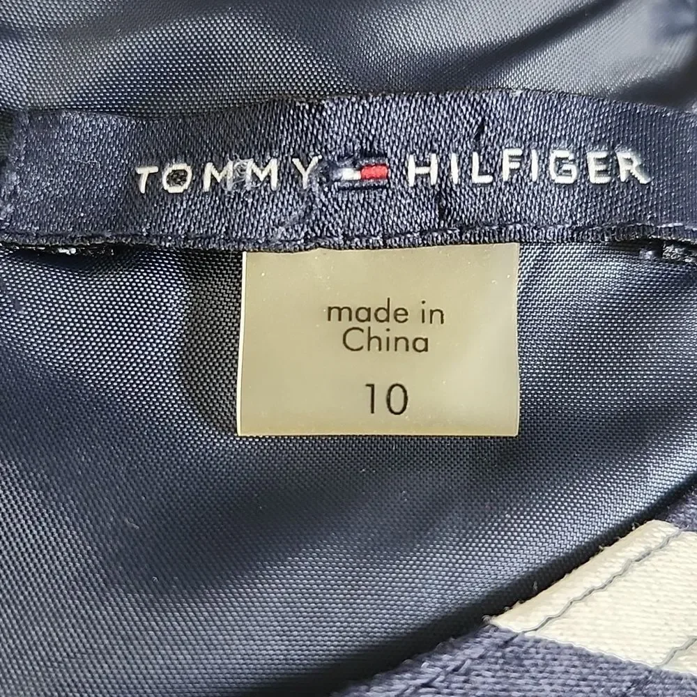 Tommy Hilfiger NWT Navy Yellow White Striped Sheath Dress, Lined, 10 - Picture 4 of 8